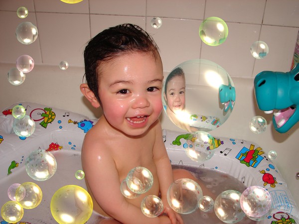 Bubble bath time! Photo