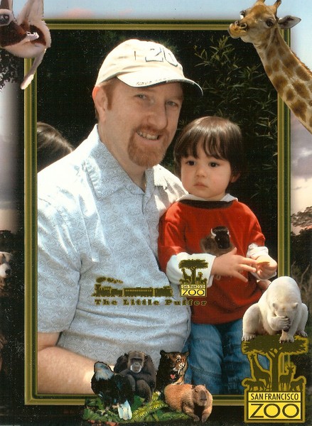 Bruce & Aiden on the train at San Francisco Zoo Photo