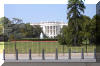 The White House - can't see it in this picture but there were men on top of the building walking back and forth with rifles
