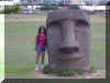 Here I am standing in front of the Easter Island statue on the lawn of Bishop Museum - click on pic for larger representation