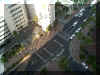 Looking straight down from our balcony is Kalakaua Ave, Waikiki's main strip - click on pic for larger representation