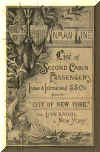 Front cover of ship passenger list - Click on picture to see larger representation